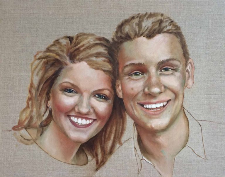 Anna and Charlie in Oils